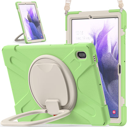 Pirate Box Galaxy Tab S7 FE Case Hook Stand Rotating Hand Holder Shoulder Strap