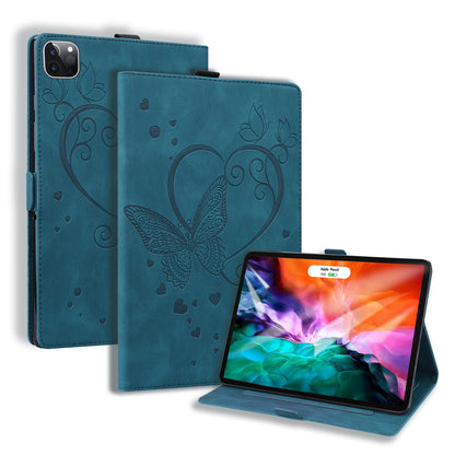 Love Butterfly iPad Pro 12.9 (2020) Grils Leather Case Embossing Wallet Flip Stand