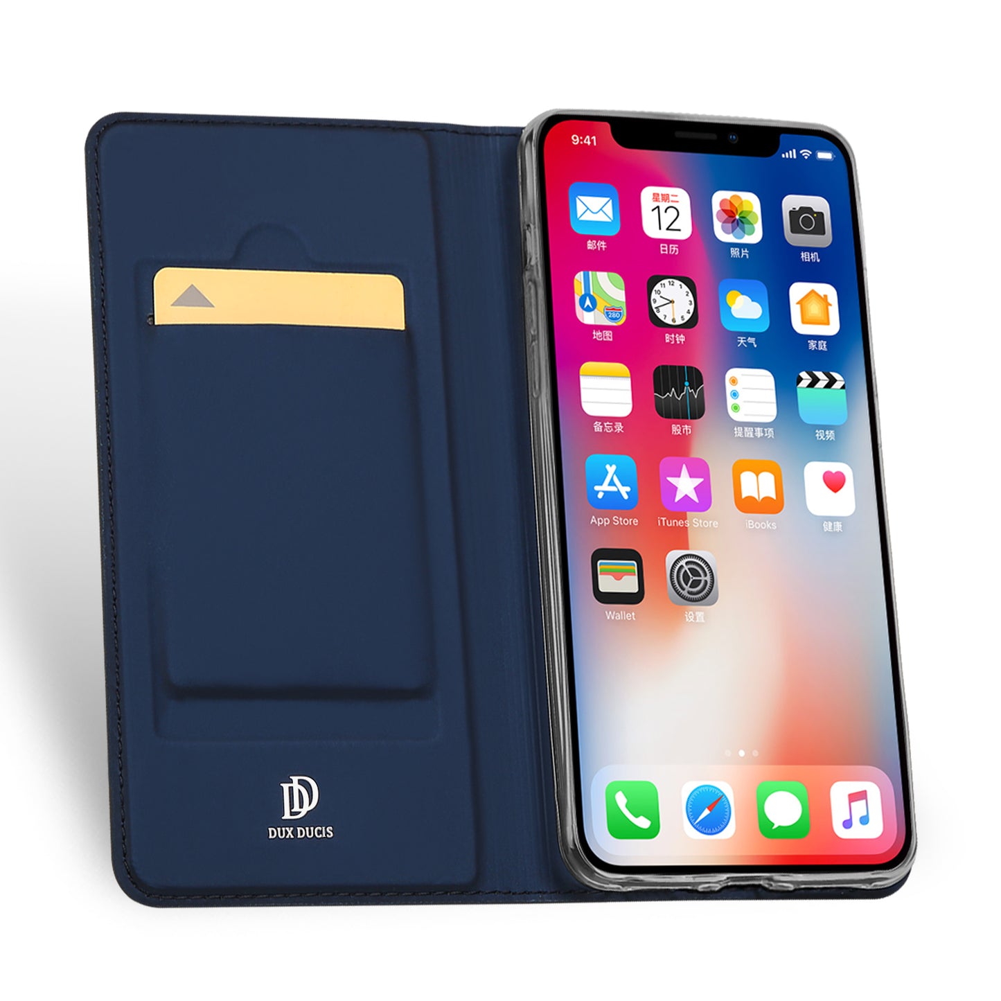 Skin Pro Boutique iPhone Xs Max Leather Case Smooth Credit Card Sturdy Stand