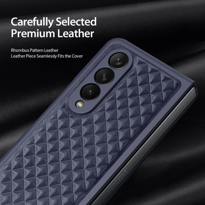 Venice Rhombus Galaxy Z Fold4 Genuine Leather Case Premium Full Protection Rugged