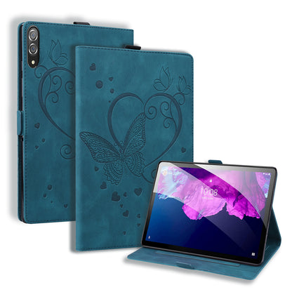 Love Butterfly Lenovo Tab P11 Pro (2021) Grils Leather Case Embossing Wallet Flip Stand