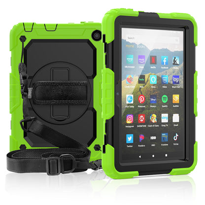 Tough Strap Kindle Fire HD 8 2020 Shockproof Case Built-in Screen Protector