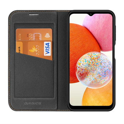 Skin X2 Magnetic Samsung Galaxy A14 Leather Case Card Pocket Premium TPU Heat Radiation