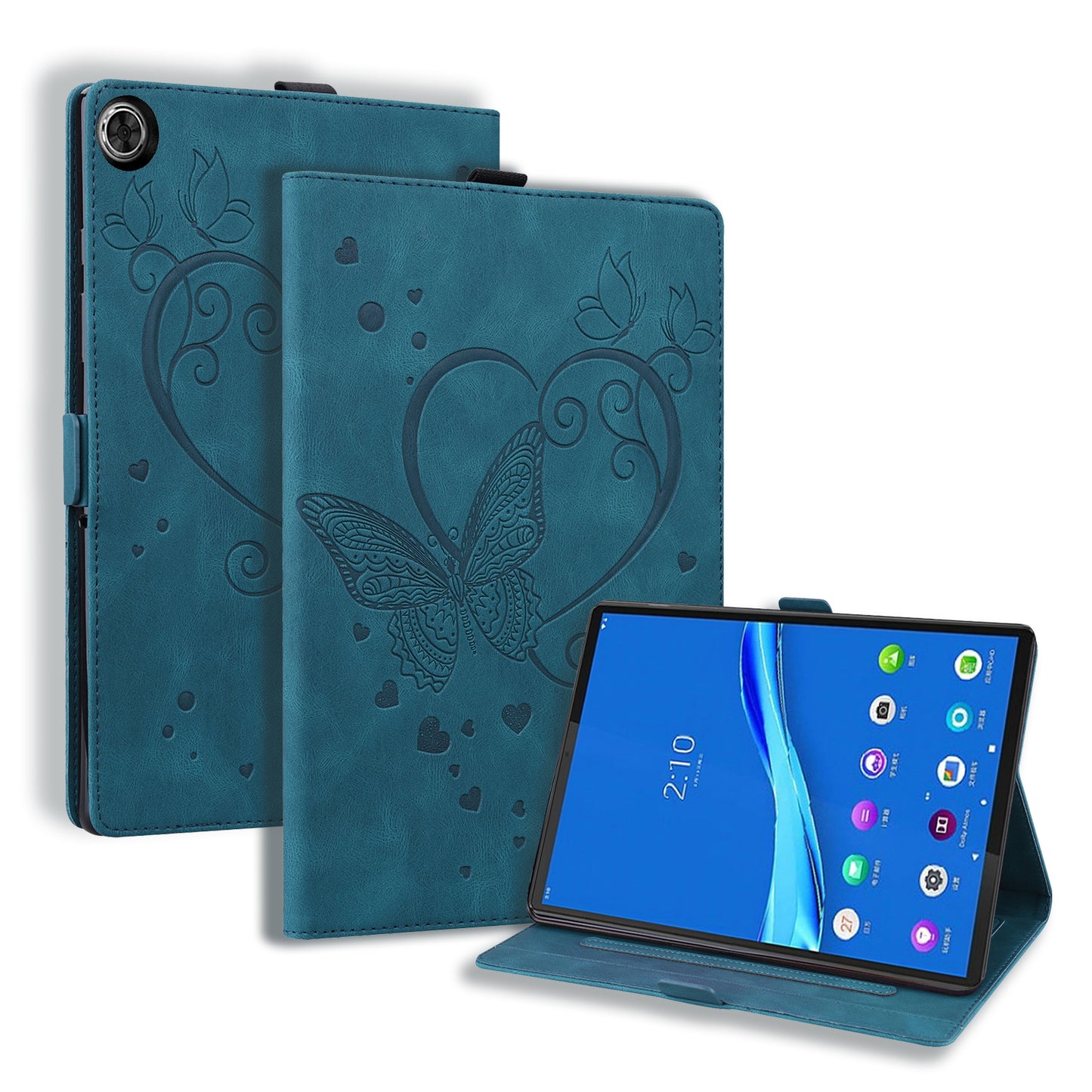 Love Butterfly Lenovo Tab M10 HD (2020) Grils Leather Case Embossing Wallet Flip Stand