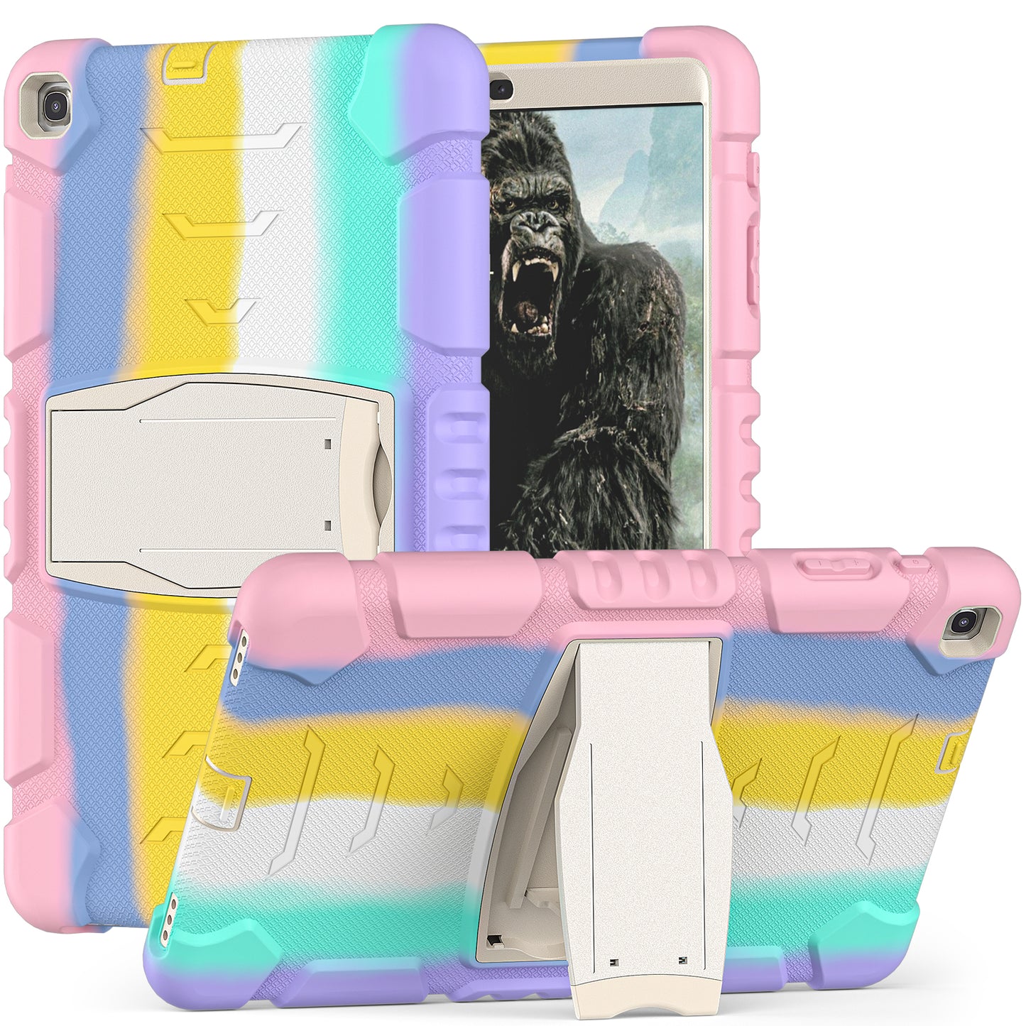 Gorilla King Kong Galaxy Tab A 10.1 (2019) Case Full Body Triple Protection Folding Stand