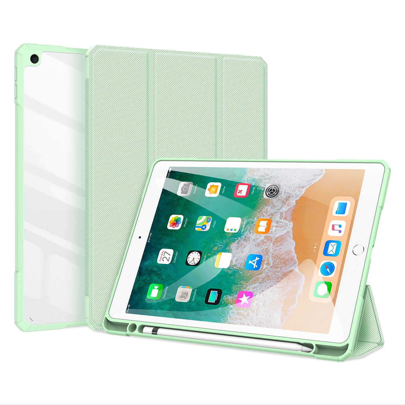 Toby Smart Apple iPad 5 Leather Case Crystal PC Smart Slim Magntic Stand