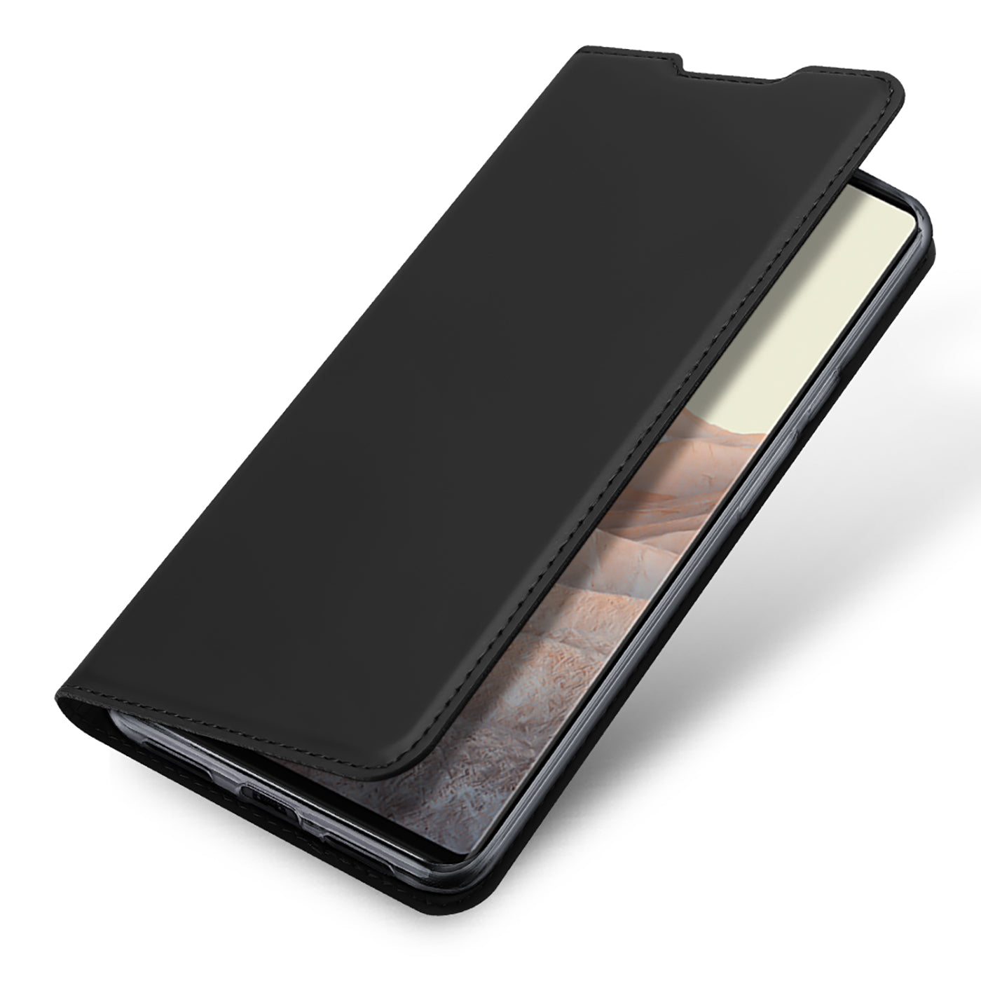 Skin Pro Boutique Google Pixel 6 Leather Case Smooth Credit Card Sturdy Stand