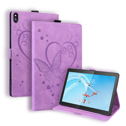 Love Butterfly Lenovo Tab M10 FHD REL (2019) Grils Leather Case Embossing