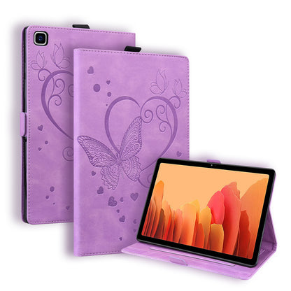 Love Butterfly Galaxy Tab A8 Grils Leather Case Embossing Wallet Flip Stand