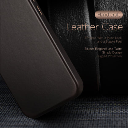 Naples Card Slots Magnetic iPhone 13 Pro Max Genuine Leather Case Hand-Craft