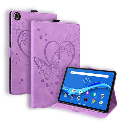 Love Butterfly Lenovo Tab K10 (2021) Grils Leather Case Embossing Wallet Flip Stand