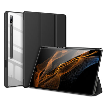 Toby Smart Samsung Galaxy Tab S9 Ultra Leather Case Crystal PC Smart Slim