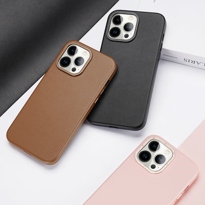 Grit Leather Apple iPhone 14 Pro Case Built-in Magnetic Ring Strong Magsafe