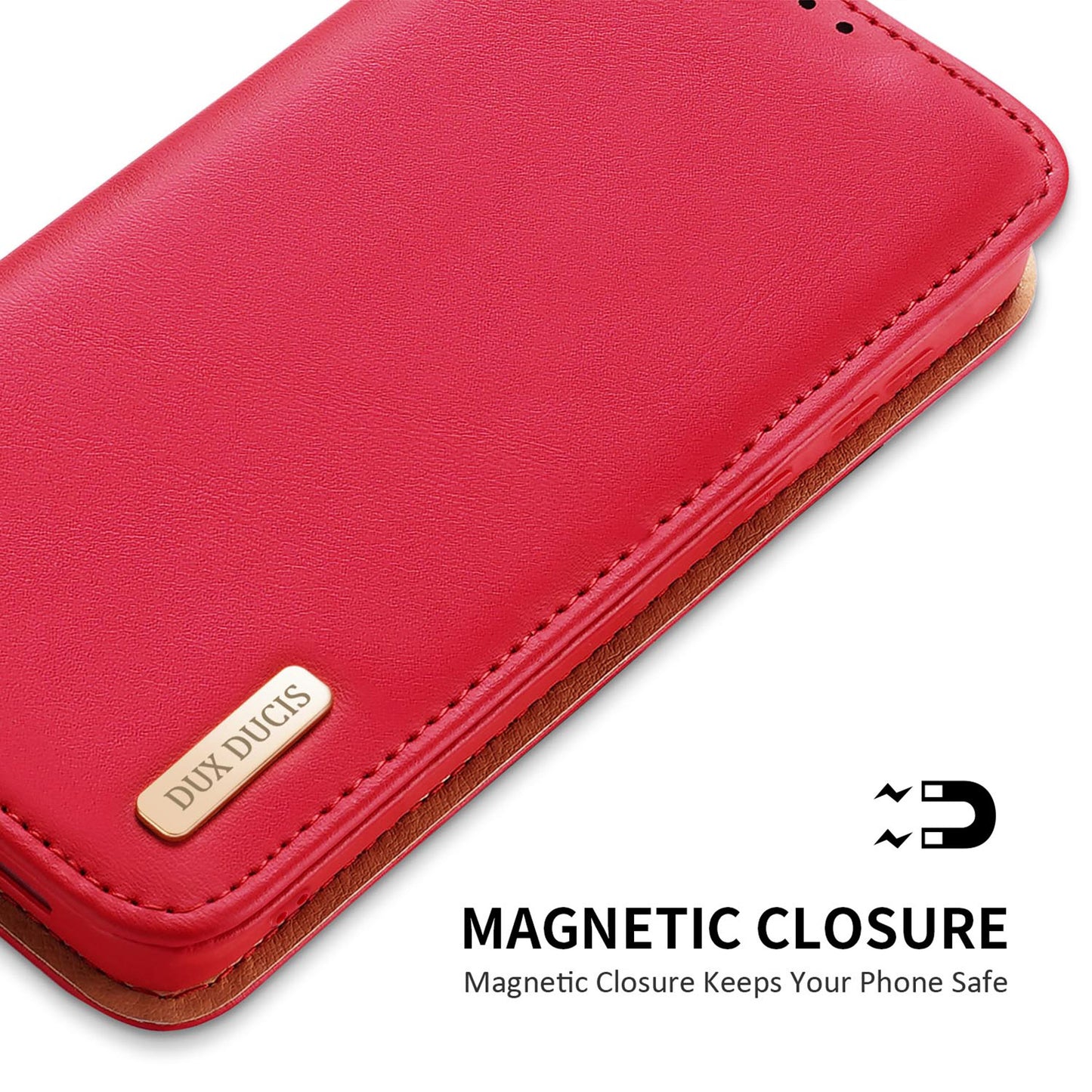 Hivo Magnetic Samsung Galaxy S23 Leather Case RFID Card Slots Magnetic Stand