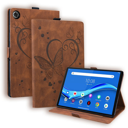 Love Butterfly Lenovo Tab M10 FHD Plus (2020) Grils Leather Case Embossing