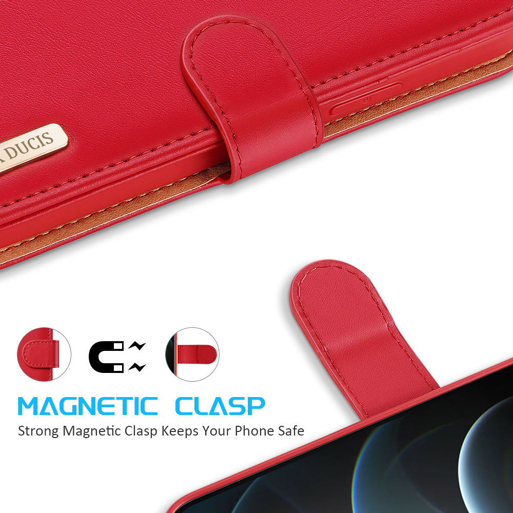 Magnetic Apple iPhone 12 Pro Max Leather Case RFID Card Slots Magnetic Stand