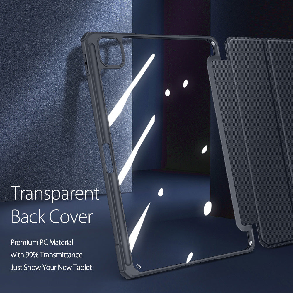 Toby Smart Apple iPad Pro 12.9 (2022) Leather Case Crystal PC Smart Slim Magntic