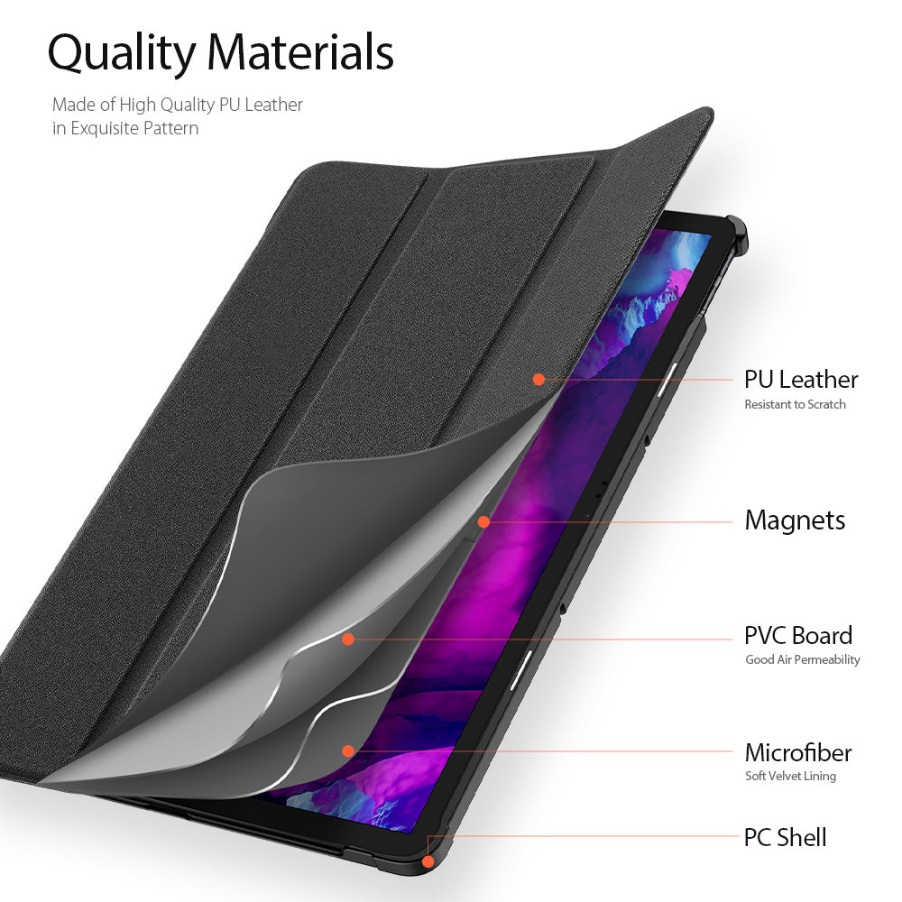 Domo Flip Lenovo Tab P11 (2021) Leather Case Smart Magnetic Tri-fold Stand