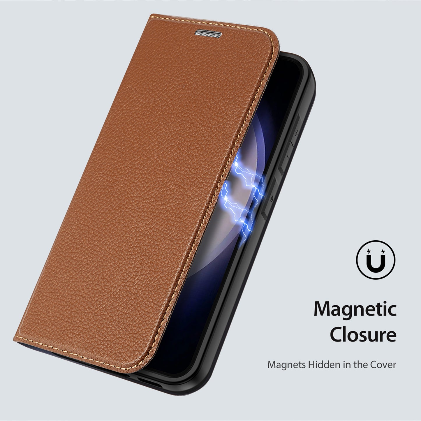 Skin X2 Magnetic Samsung Galaxy S23 Leather Case Card Pocket Premium TPU Heat Radiation