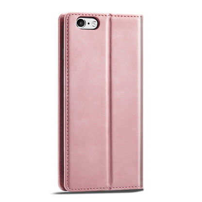 Tower Slim iPhone 6 6S Leather Case Retro Stand TPU Embossed Line