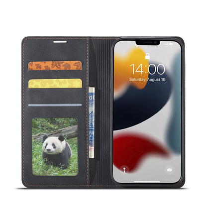 New Slim iPhone 13 Leather Case Book Stand Wallet Magnetic