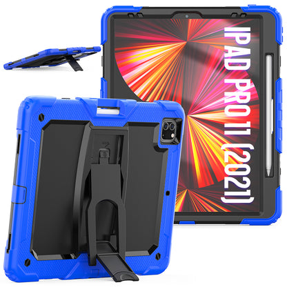 Kickstand iPad Pro 12.9 2020 Shockproof Case Built-in Screen Protector Shoulder Strap