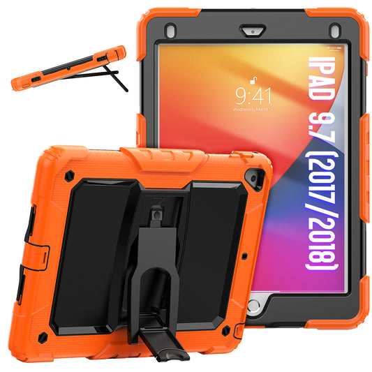 Kickstand iPad Air 2 Shockproof Case Built-in Screen Protector Shoulder Strap Detachable