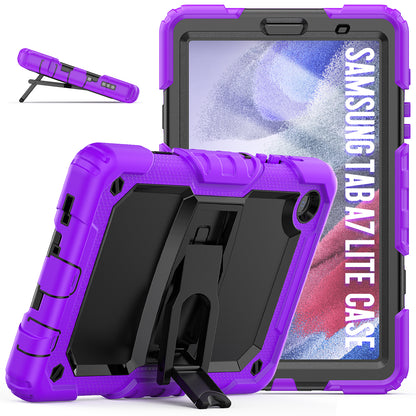 Kickstand Galaxy Tab A7 Lite Shockproof Case Built-in Screen Protector Strap