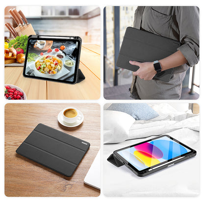 Domo Flip Apple iPad 10 Leather Case Smart Magnetic Tri-fold Stand