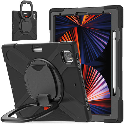 Pirate Box iPad Pro 12.9 (2020) Case Hook Stand Rotating with Hand Holder Shoulder Strap