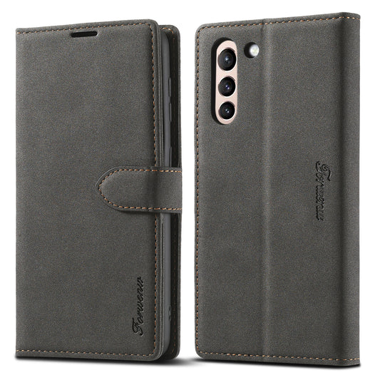 Gentry Slim Galaxy S21 Leather Case Book Stand Wallet Buckle