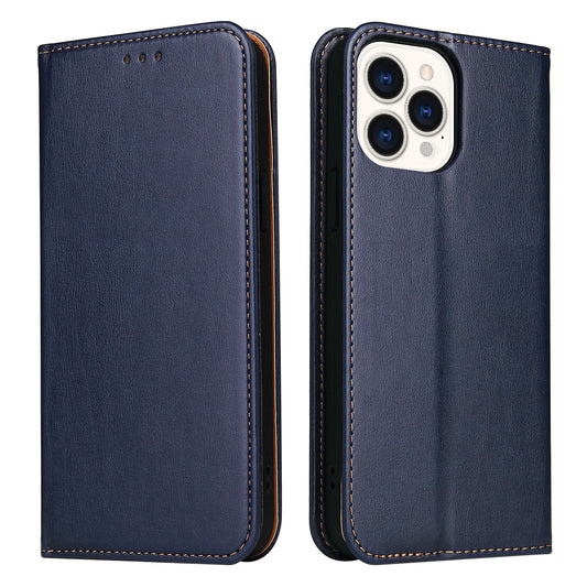 PU Leather iPhone 13 Pro Flip Case Wallet Stand Texture Deluxe