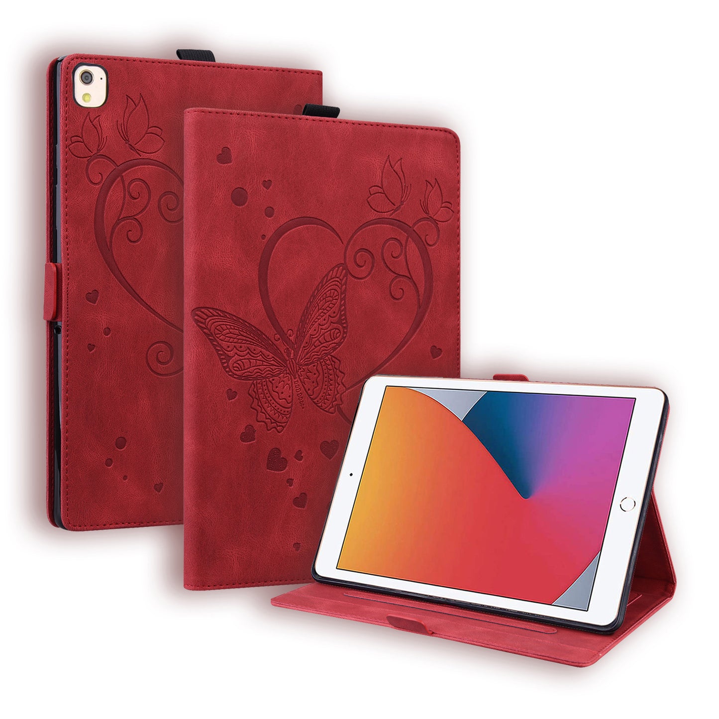 Love Butterfly iPad Air 3 Grils Leather Case Embossing Wallet Flip Stand