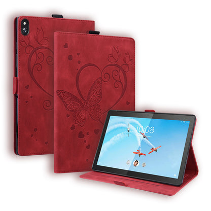 Love Butterfly Lenovo Tab M10 FHD REL (2019) Grils Leather Case Embossing