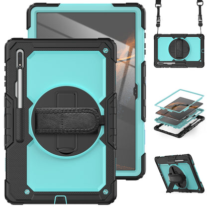 Tough Strap Galaxy Tab S8 Ultra Shockproof Case Multi-functional Built-in Screen Protector