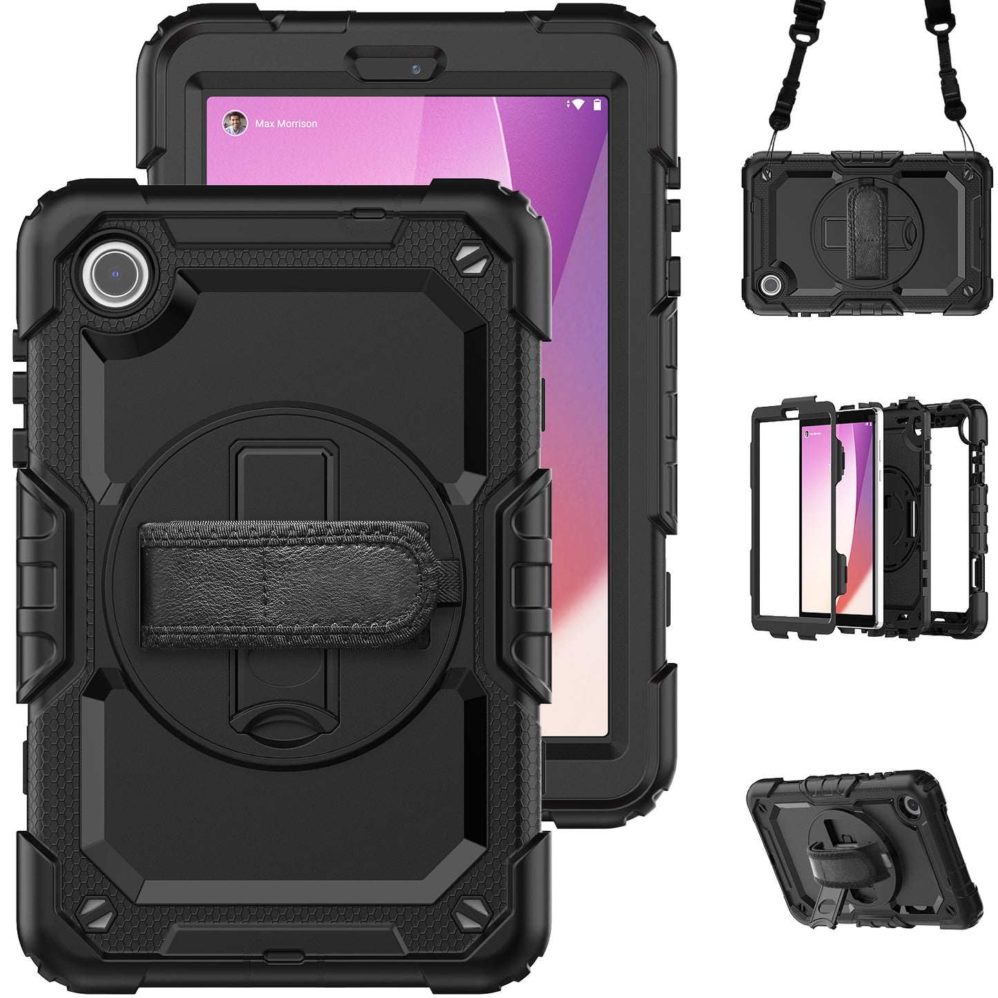 Tough Strap Lenovo Tab M8 2023 Shockproof Case Built-in Screen Protector