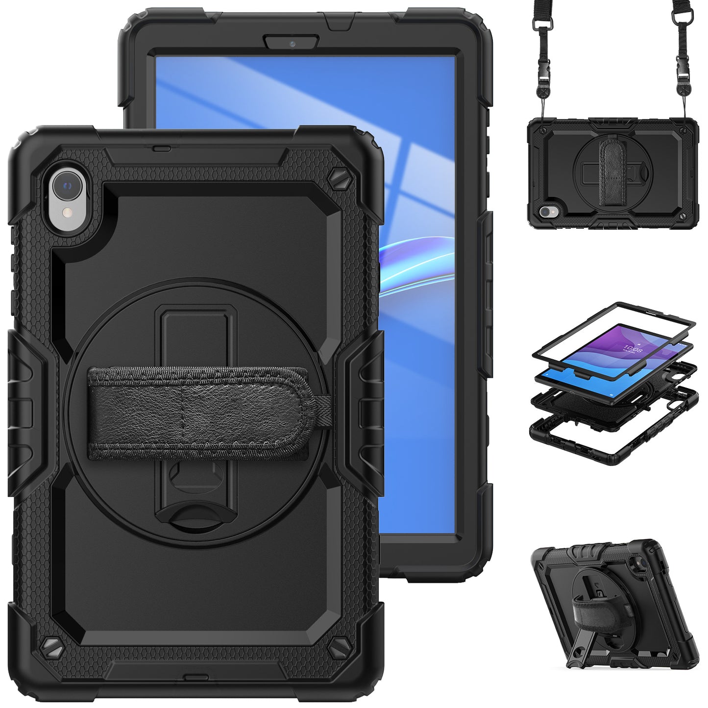 Tough Strap Lenovo Tab M10 HD 2020 Shockproof Case Built-in Screen Protector