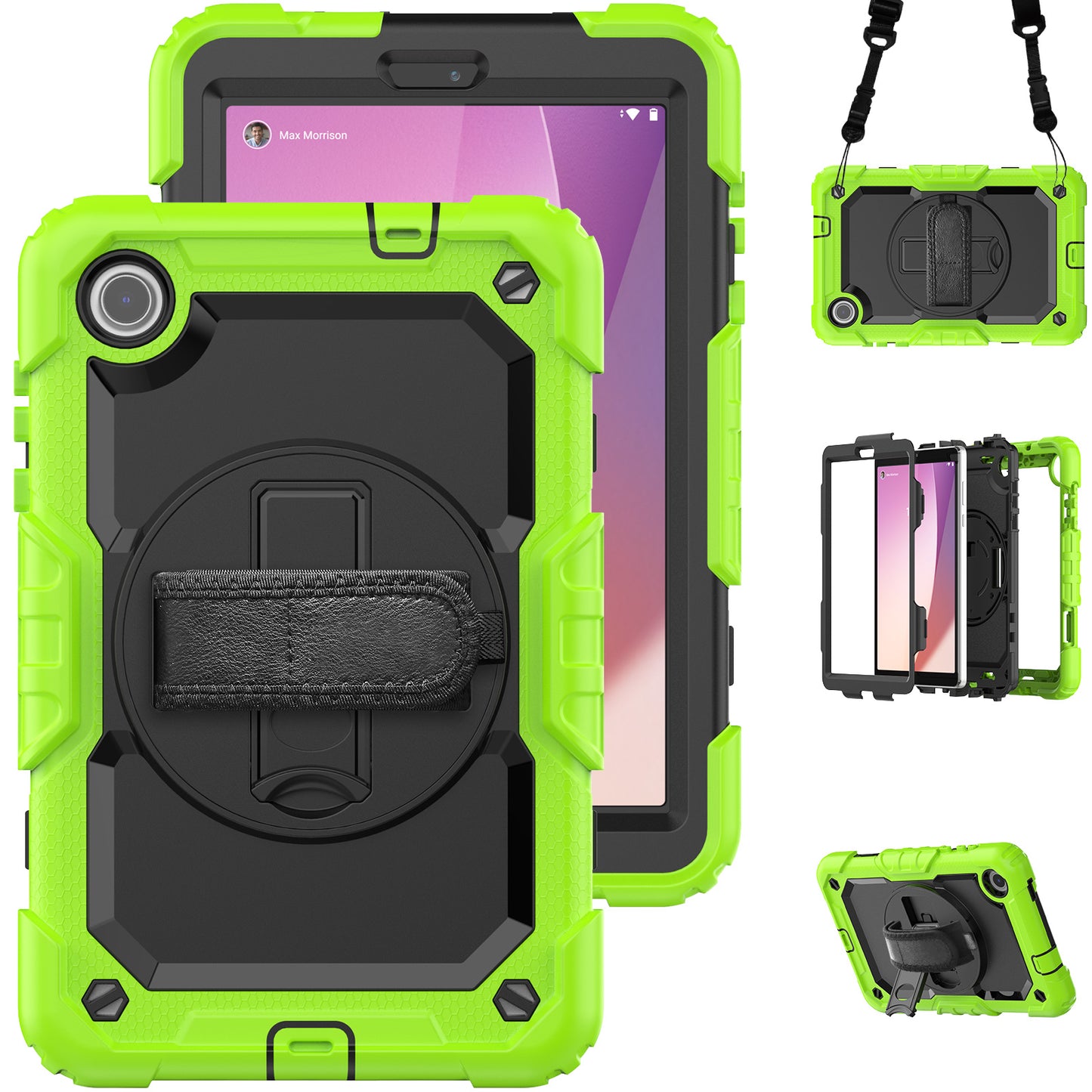 Tough Strap Lenovo Tab M8 2023 Shockproof Case Built-in Screen Protector