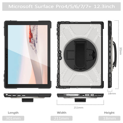 Jacket Beer Microsoft Surface Pro 7+ Case Light Textur Multi Angle Protection Stable Stand