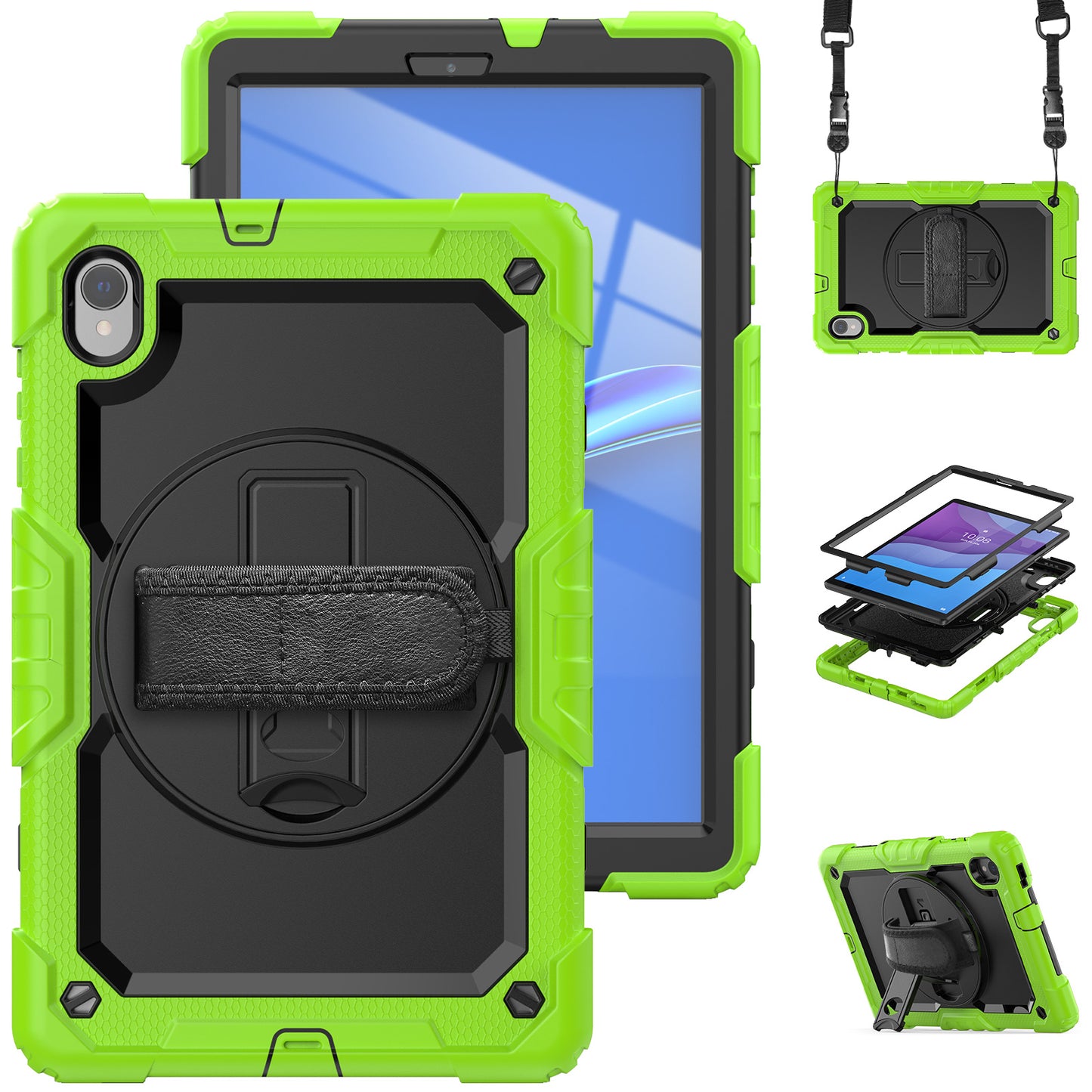 Tough Strap Lenovo Tab M10 HD 2020 Shockproof Case Built-in Screen Protector