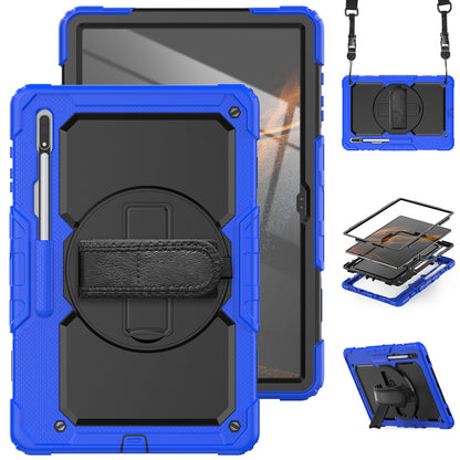 Tough Strap Galaxy Tab S8 Ultra Shockproof Case Multi-functional Built-in Screen Protector