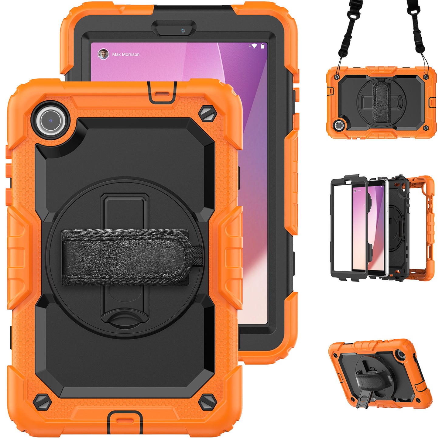 Tough Strap Lenovo Tab M8 2023 Shockproof Case Built-in Screen Protector