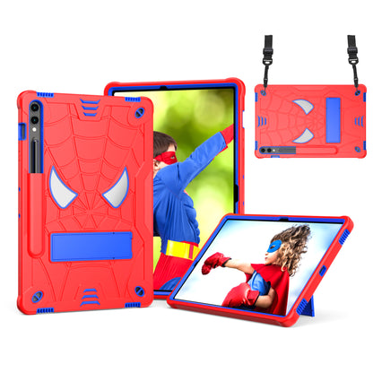 Spider-Man Galaxy Tab S9+ Shockproof Case Rugged Detachable Shoulder Strap