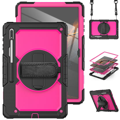 Tough Strap Galaxy Tab S8 Ultra Shockproof Case Multi-functional Built-in Screen Protector