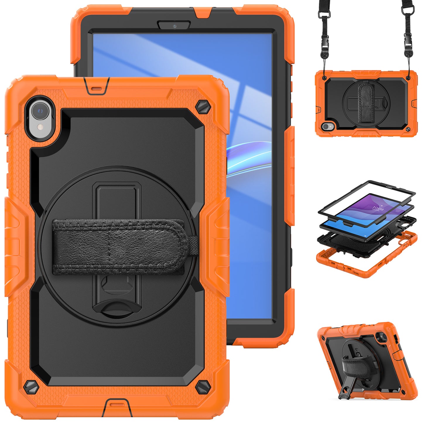 Tough Strap Lenovo Tab M10 HD 2020 Shockproof Case Built-in Screen Protector