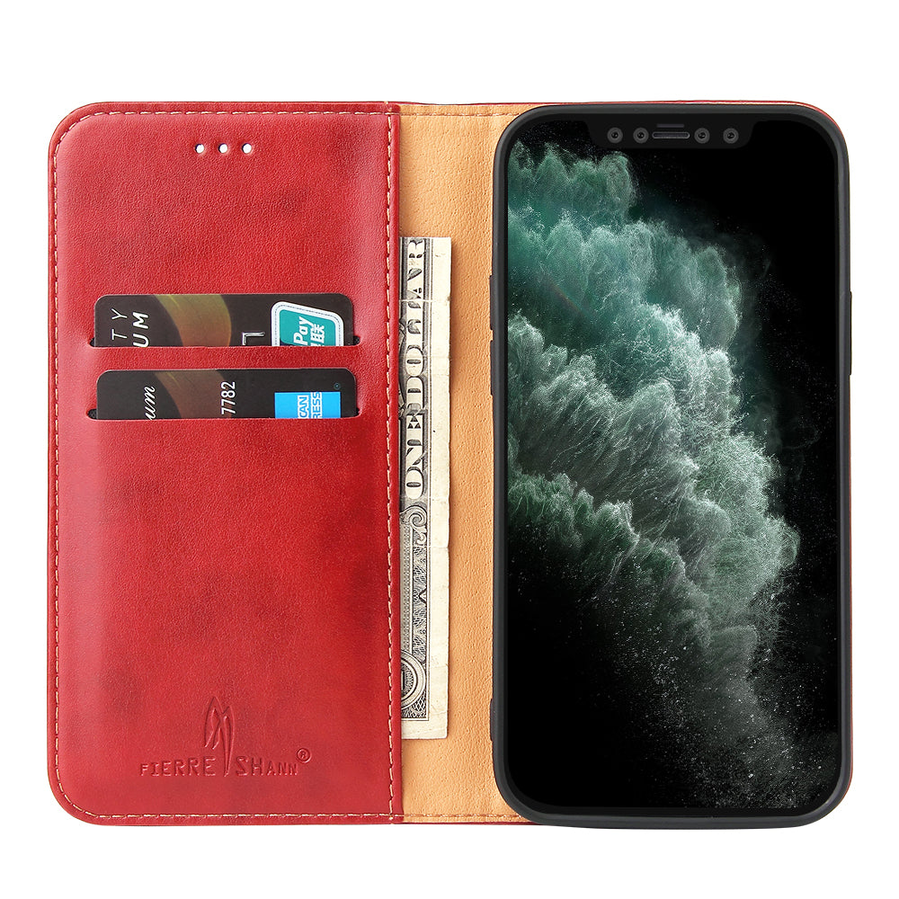 PU Leather iPhone 12 Mini Flip Case Wallet Stand Texture Deluxe