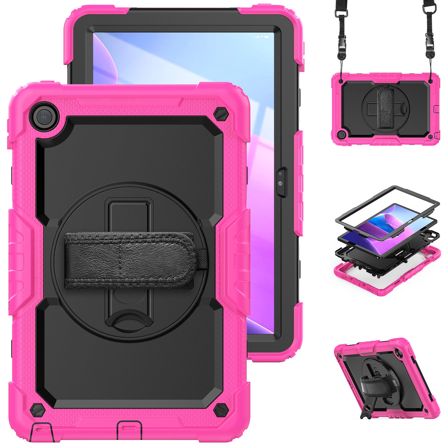 Tough Strap Lenovo Tab M10 HD 2022 Shockproof Case Built-in Screen Protector