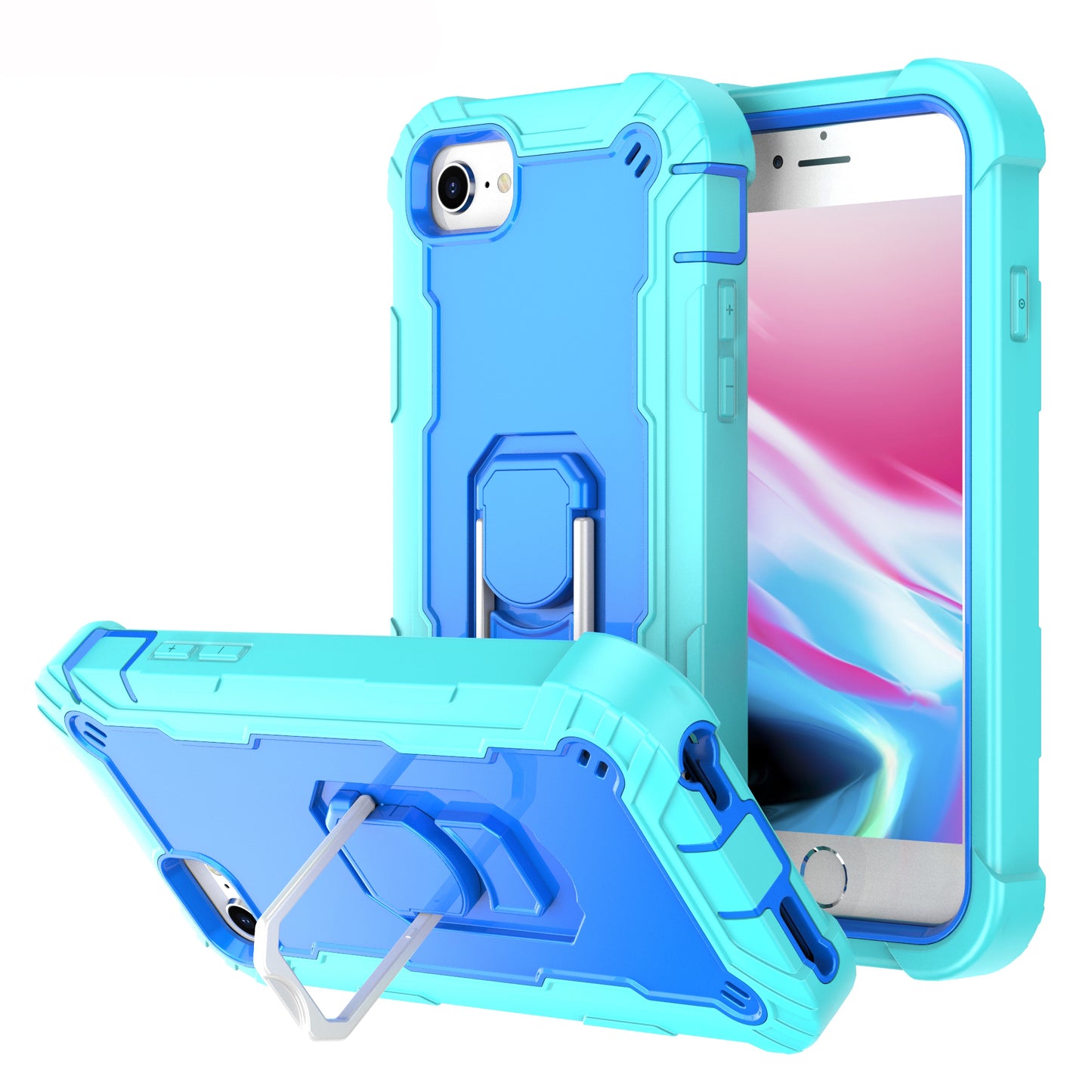 Ring Holder Kickstand iPhone 6 6s Shockroof Case All Round Protection Military