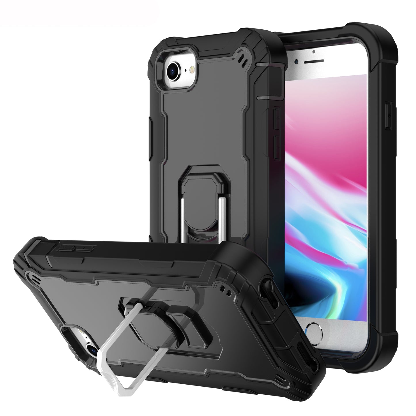 Ring Holder Kickstand iPhone 6 6s Shockroof Case All Round Protection Military