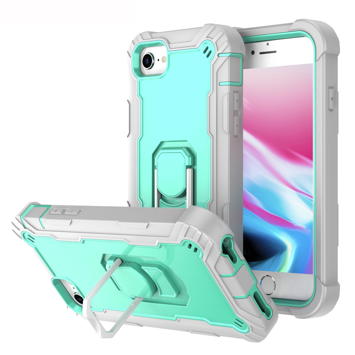 Ring Holder Kickstand iPhone 6 6s Shockroof Case All Round Protection Military